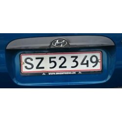 Nummerplade Sticker.