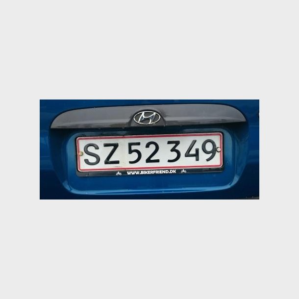 Nummerplade Sticker.