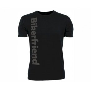 T-shirt Sort faconsyet m/tekst