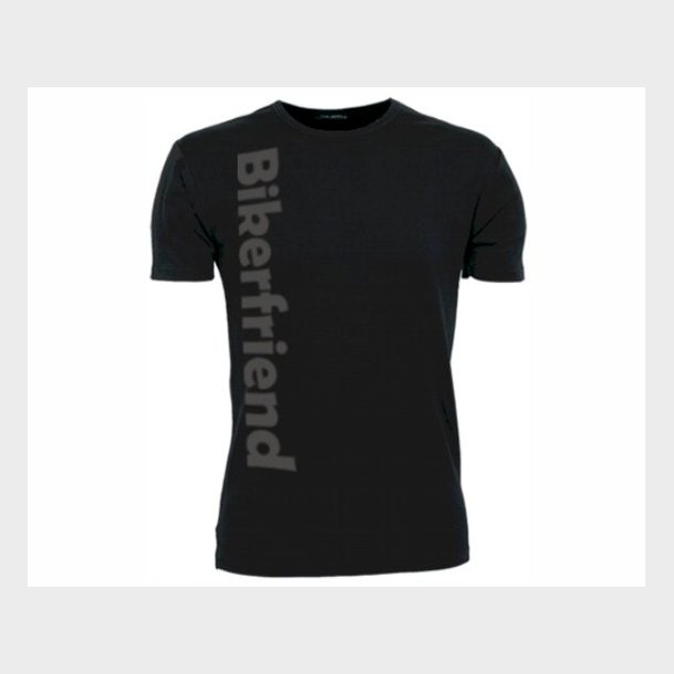 T-shirt Sort faconsyet m/tekst