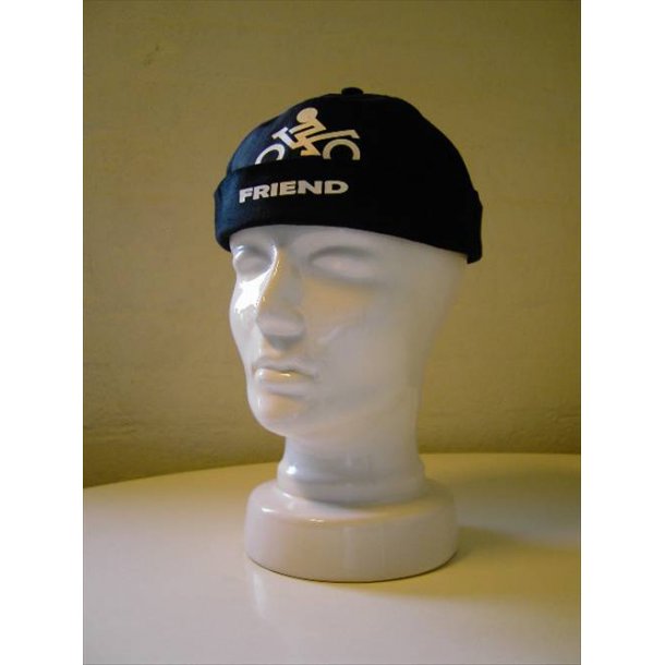 Biker Cap. Sort med hvid logo.