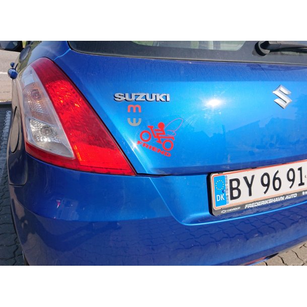 BikerFriend logo - Fe/Vinger - 10 x 12 cm