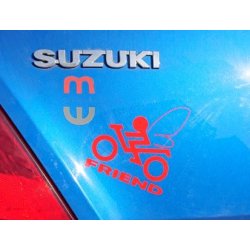 BikerFriend logo - Fe/Vinger - 10 x 12 cm