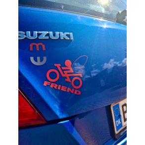 BikerFriend logo - Fe/Vinger - 10 x 12 cm
