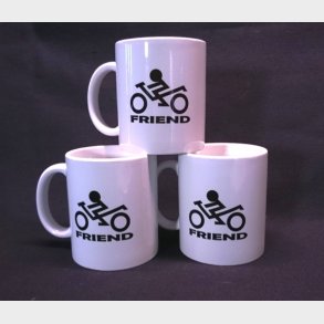 BikerFriend Krus med sort logo